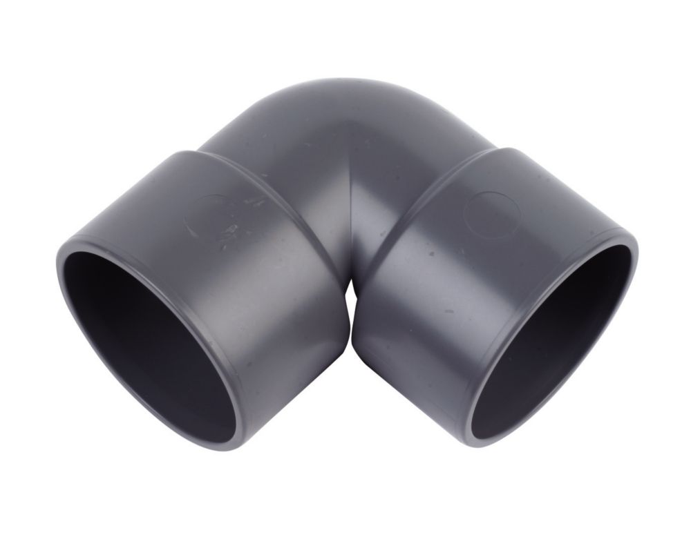 Image of FloPlast Bends 90Â° Grey 32mm 5 Pack 