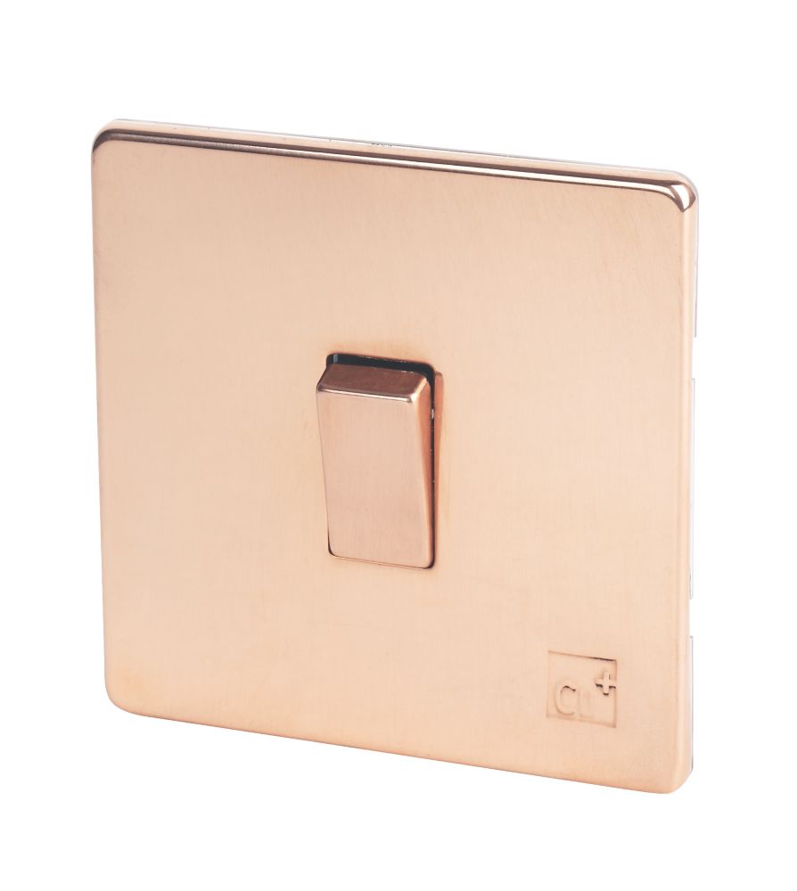 Image of Varilight 10AX 1-Gang 2-Way Light Switch Anti-Microbial Copper 