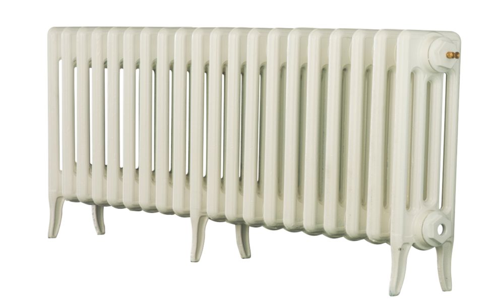 Image of Arroll Neo-Classic 4-Column Cast Iron Radiator 460mm x 1114mm White 3517BTU 