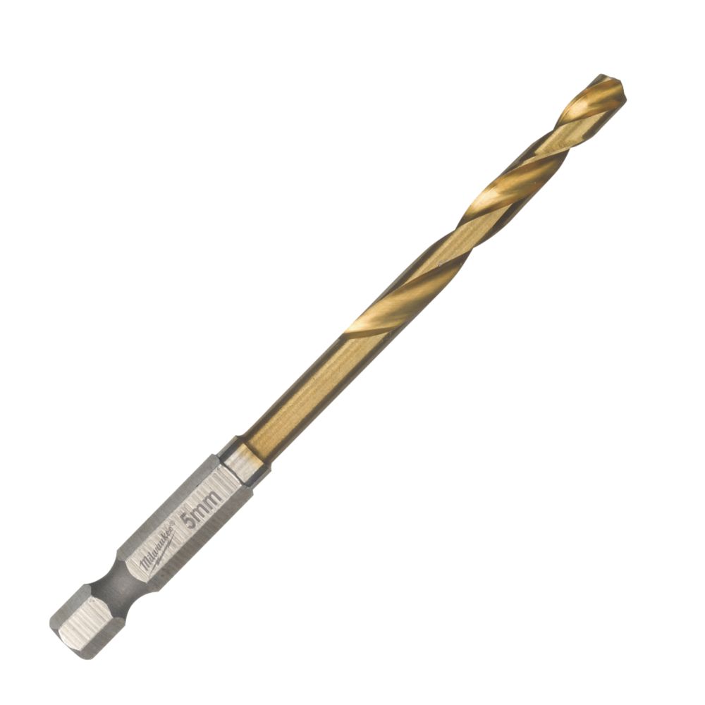 Image of Milwaukee Hex Shank HSS Drill Bit 5mm x 46mm 