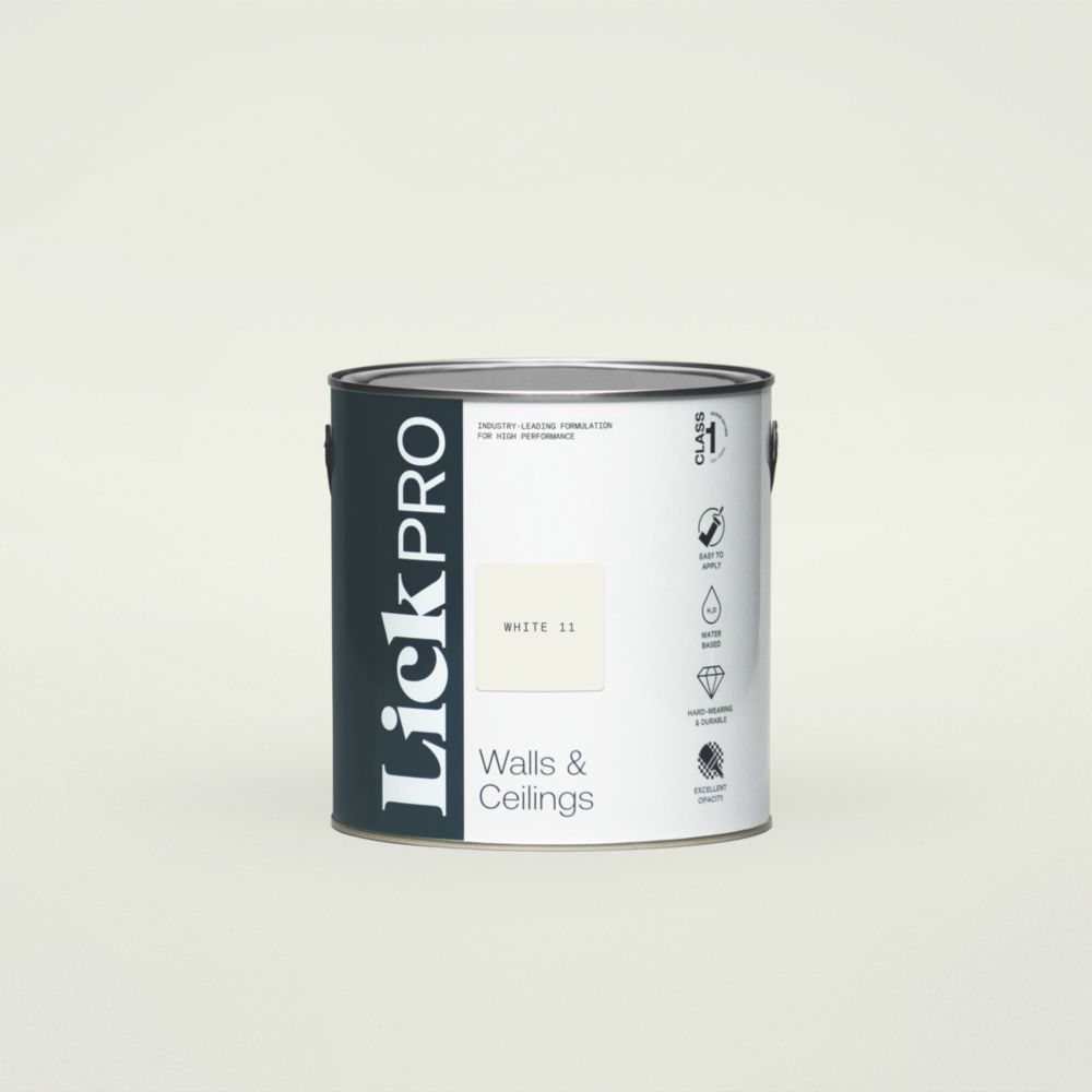 Image of LickPro Eggshell White 11 Emulsion Paint 2.5Ltr 