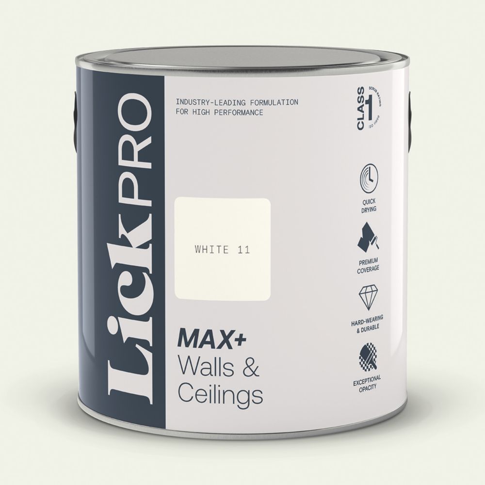 Image of LickPro Eggshell White 11 Emulsion Paint 2.5Ltr 