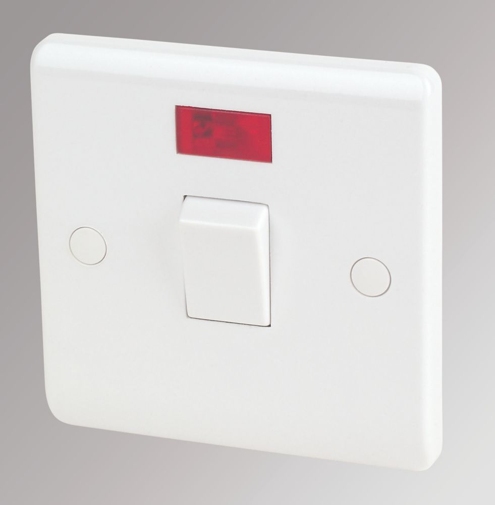 Image of LAP 20A 1-Gang DP Control Switch White with Neon 