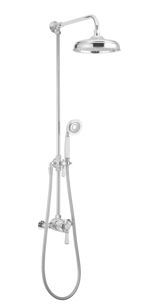Image of Mira Realm ERD Rear-Fed Exposed Chrome Effect Thermostatic Mixer Shower with Diverter 