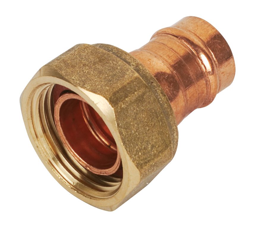 Image of Yorkshire Copper Solder Ring Straight Tap Connector 15mm x 3/4" 