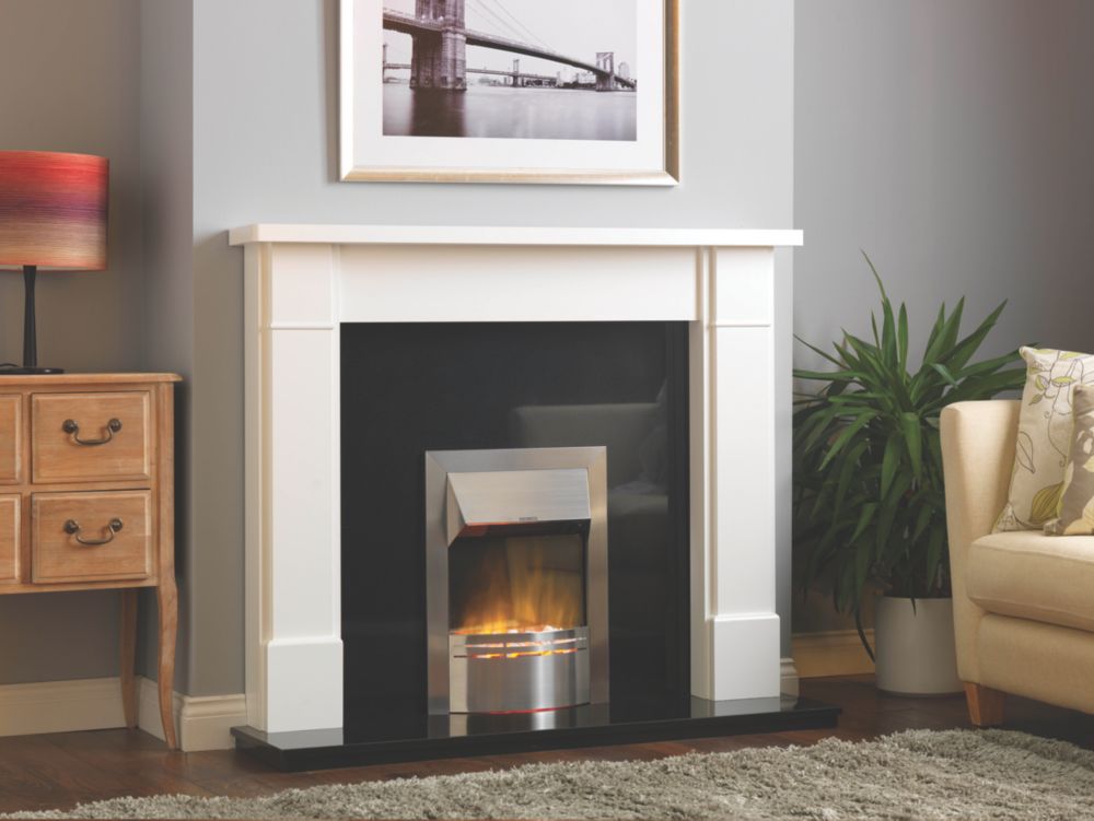 Image of Dimplex Dakota Silver Switch Control Inset Electric Fire 436mm x 160mm x 615mm 