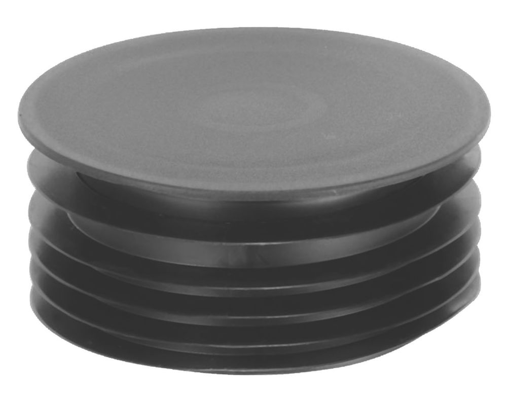Image of McAlpine Push-Fit Drain Blanking Cap Black 110mm 