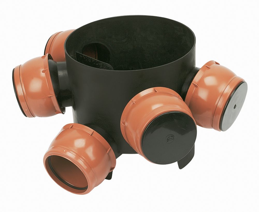 Image of FloPlast Push-Fit 5-Inlet Adjustable MAC Chamber Base 300mm 