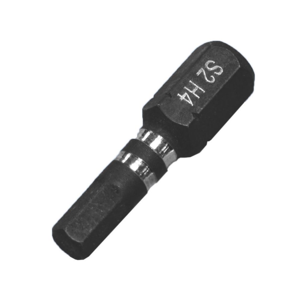 Image of Erbauer 1/4" 25mm Hex Shank H4 Impact Screwdriver Bits 3 Pack 