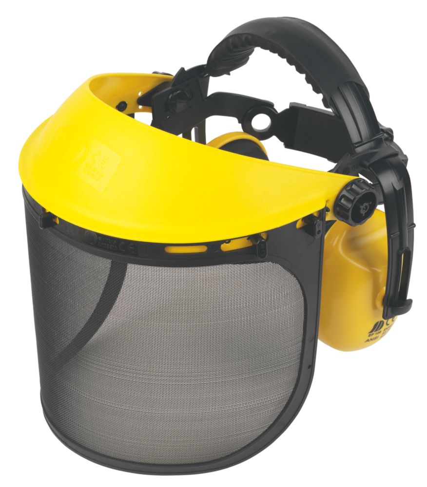 Image of Site Browguard with Ear Defenders Yellow 