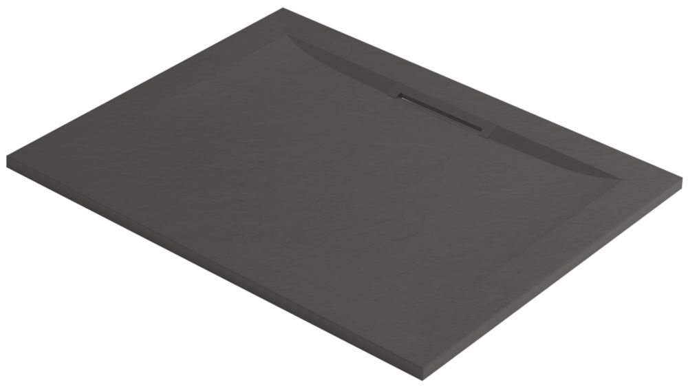 Image of Mira Flight Level Rectangular Shower Tray Slate Grey 1400mm x 800mm x 25mm 