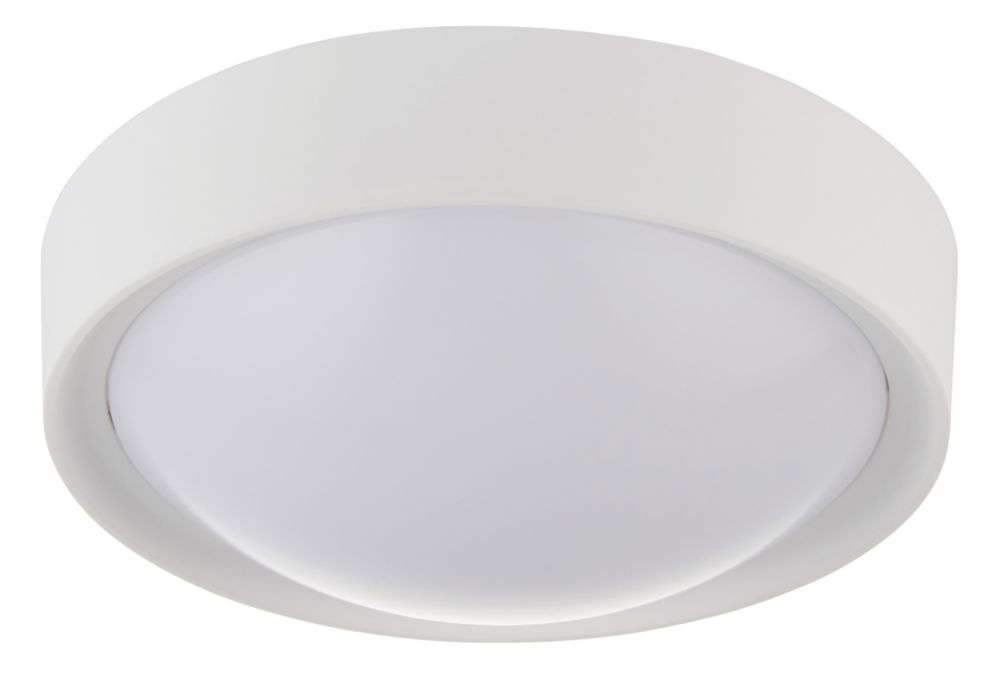 Image of Circular Bathroom Ceiling Light Matt White 