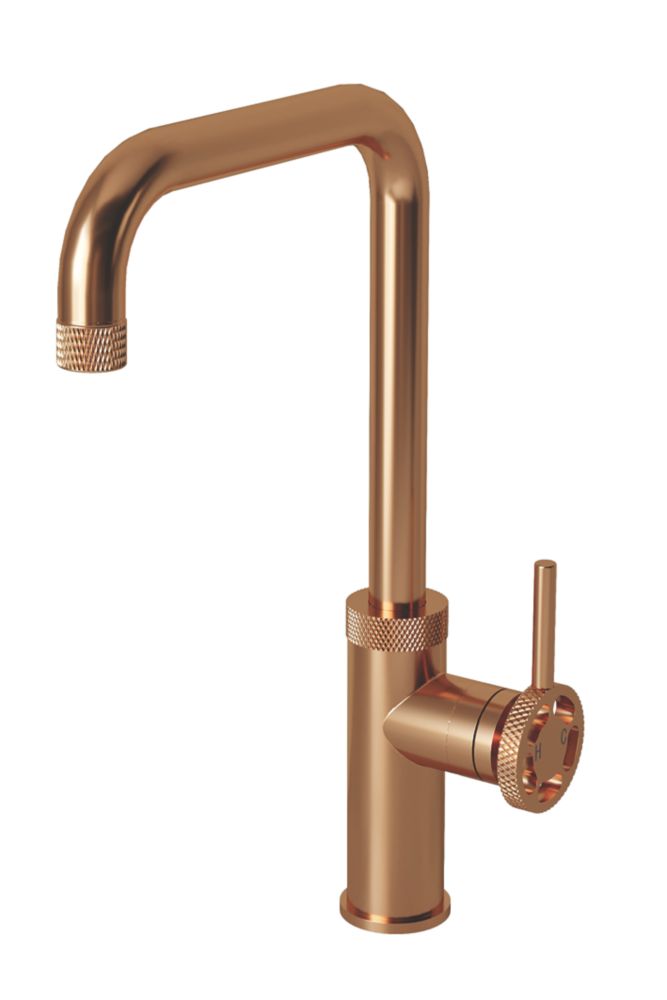 Image of ETAL Caprise Industrial Style Kitchen Mixer Tap Brushed Copper 