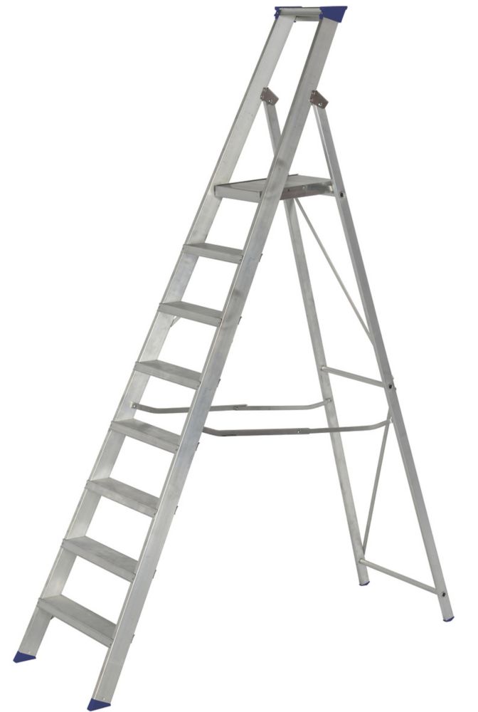 Image of Werner Aluminium 8-Treads Platform Stepladder 1.75m 