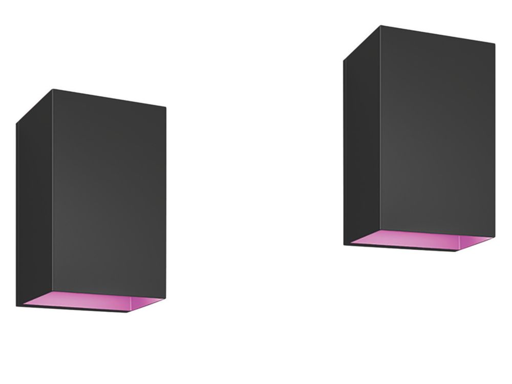 Image of Philips Hue Resonate Outdoor LED Smart Up/Down Wall Light Black 8W 1180lm 2 Pack 