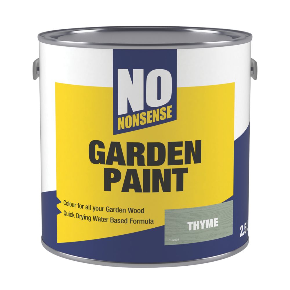 Image of No Nonsense Garden Colour Wood Paint Semi-Matt Thyme 2.5Ltr 