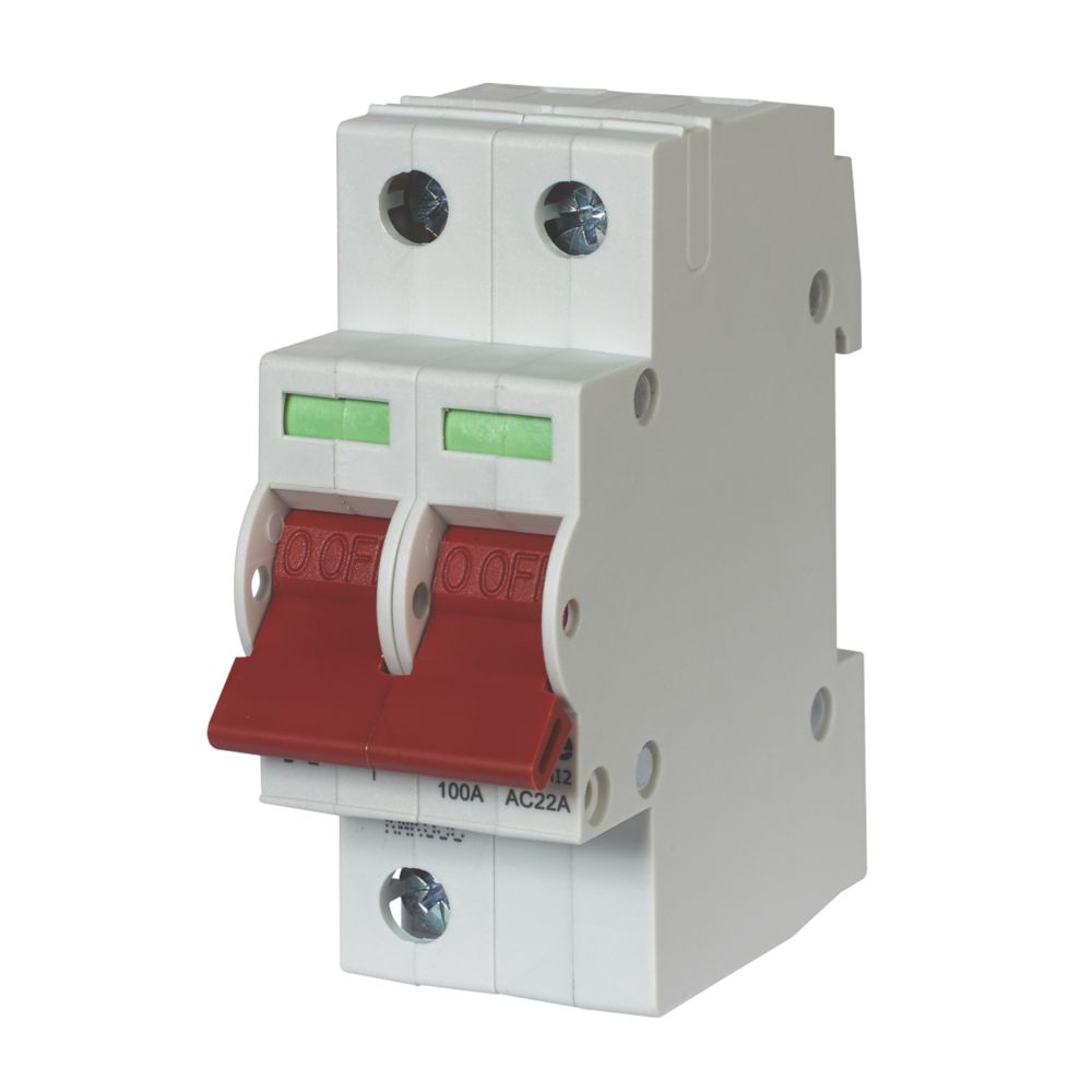 Image of Crabtree Starbreaker 100A DP Main Switch Disconnector 