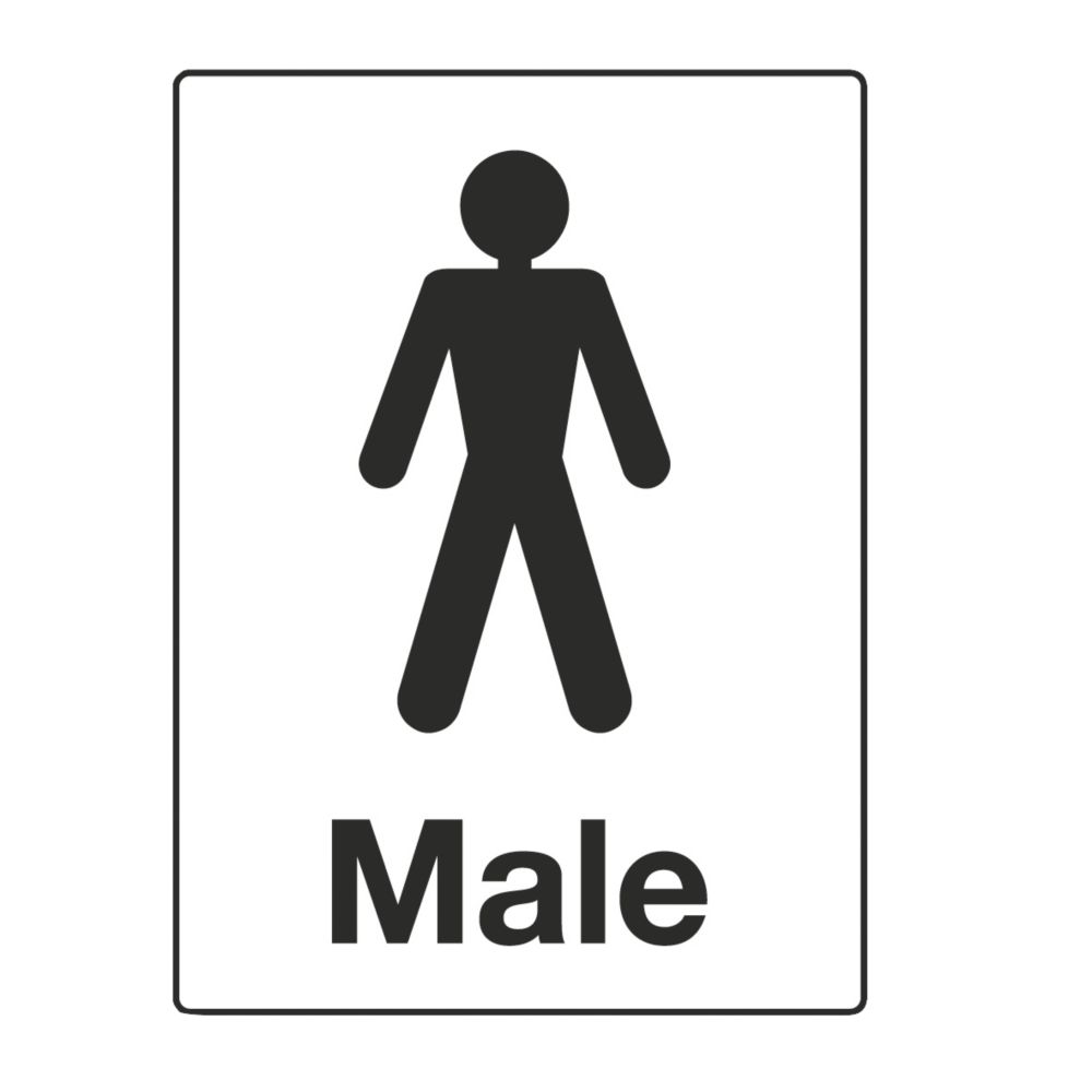 Image of "Male" Toilet Sign 200mm x 150mm 