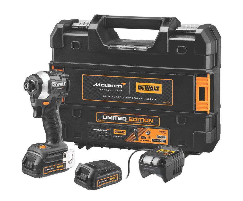 Image of DeWalt McLaren F1 Team DCF85ME2GT-GB 18V 2 x 1.7Ah Li-Ion PowerStack Brushless Cordless Impact Driver 