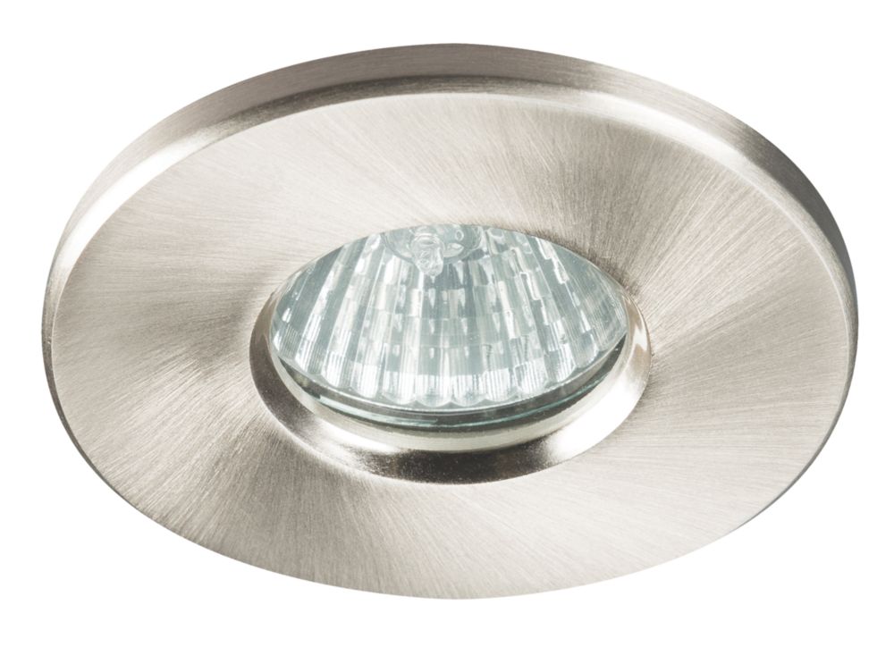 Image of Knightsbridge Fixed IP65 GU10 Recessed Downlight Brushed Chrome 