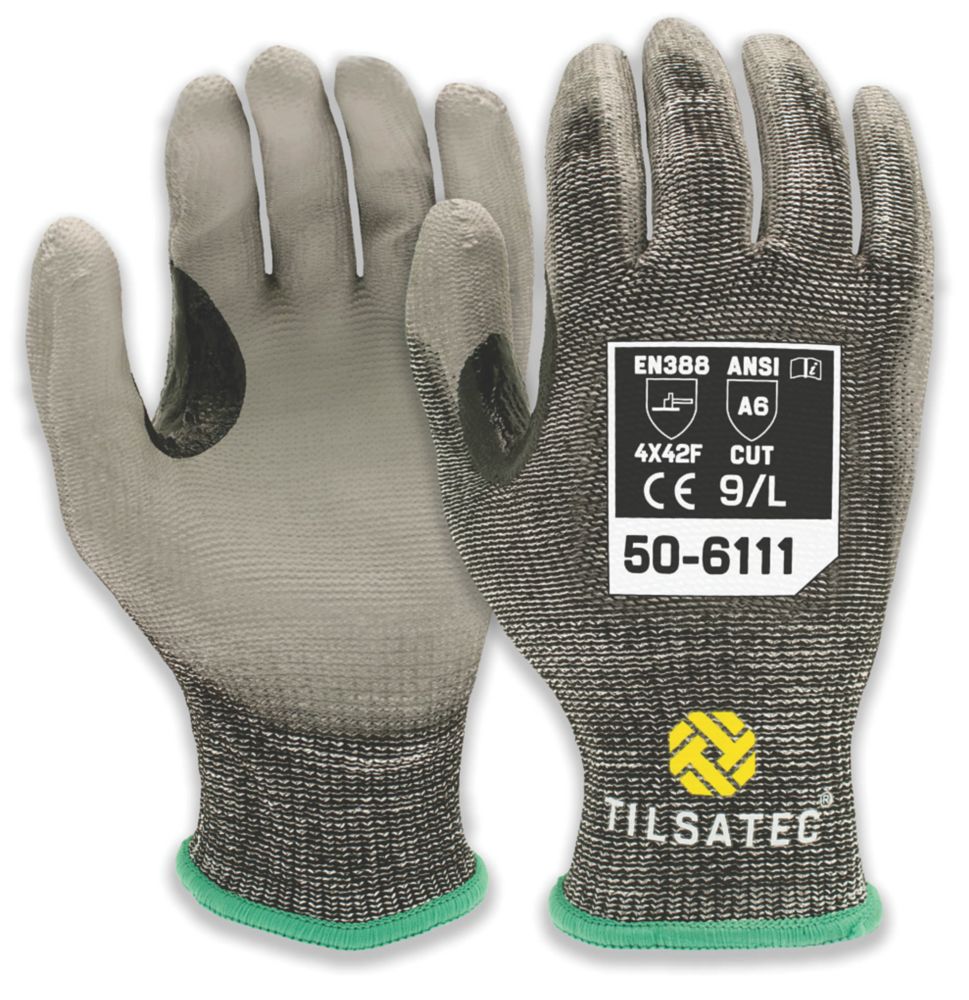 Image of Tilsatec 50-6111 Gloves Black/Grey Large 