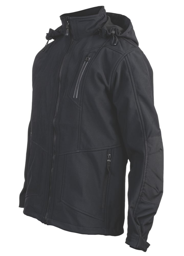 Image of CAT Mercury Soft Shell Work Jacket Black Medium 38-40" Chest 