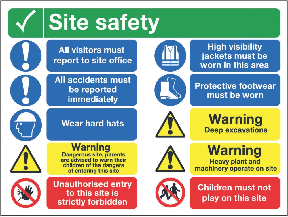 Image of "Site Safety" Sign 600mm x 800mm 