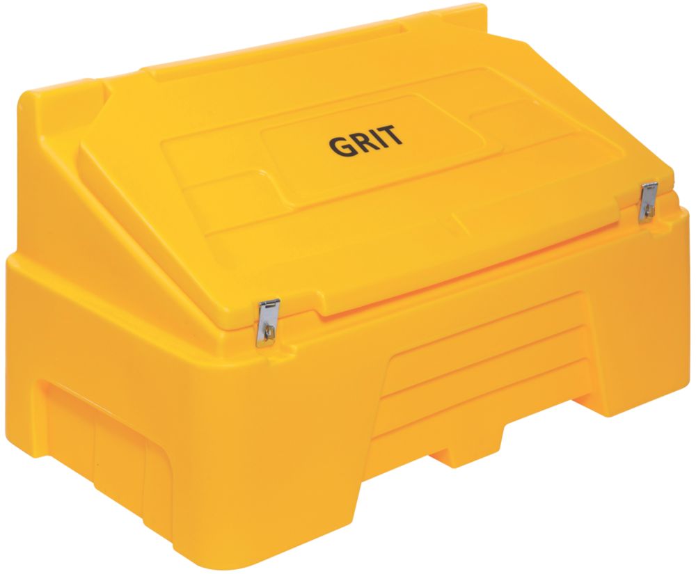Image of Lockable Grit / Salt Bin Yellow 400Ltr 