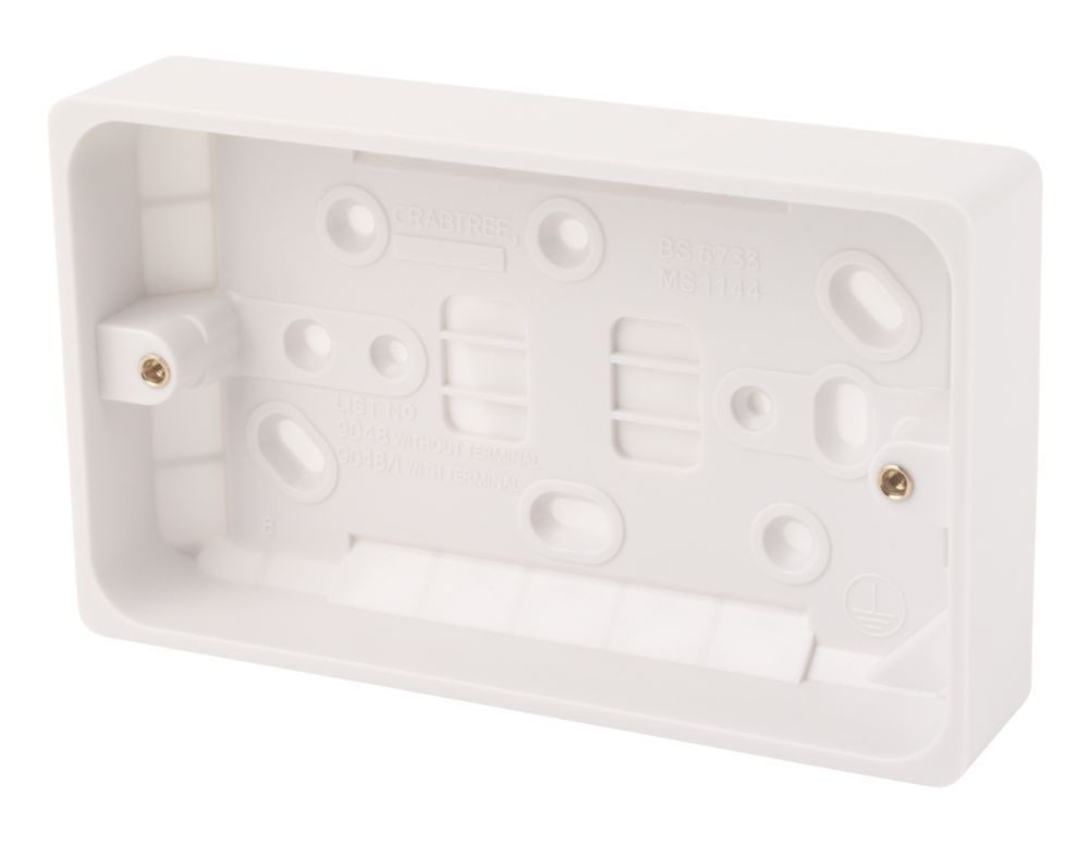 Image of Crabtree Capital 2-Gang Surface Pattress Moulded Box 29mm 