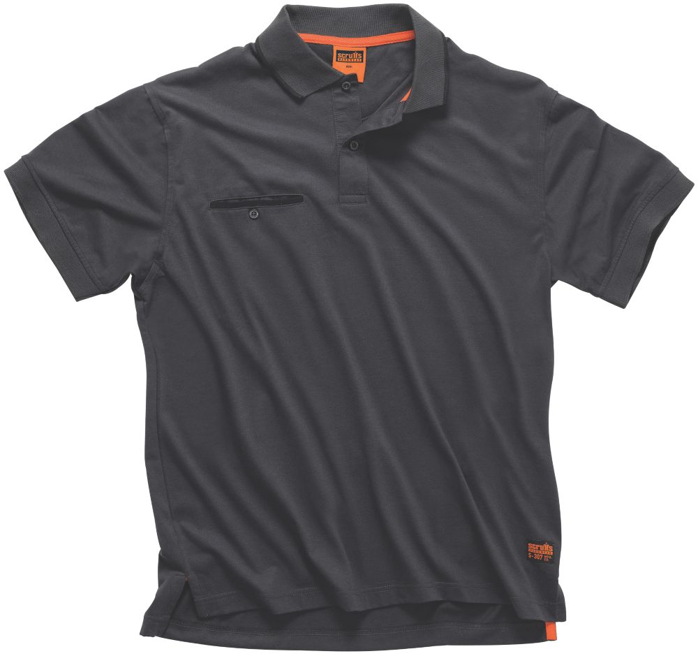 Image of Scruffs Worker Polo Shirt Graphite Small 40" Chest 