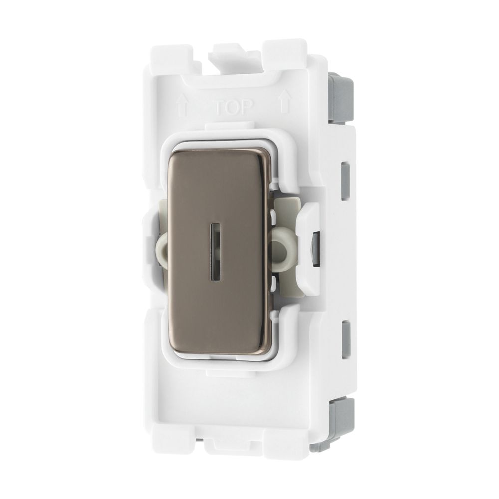 Image of British General Nexus Grid 20A Grid DP Key Switch Black Nickel 
