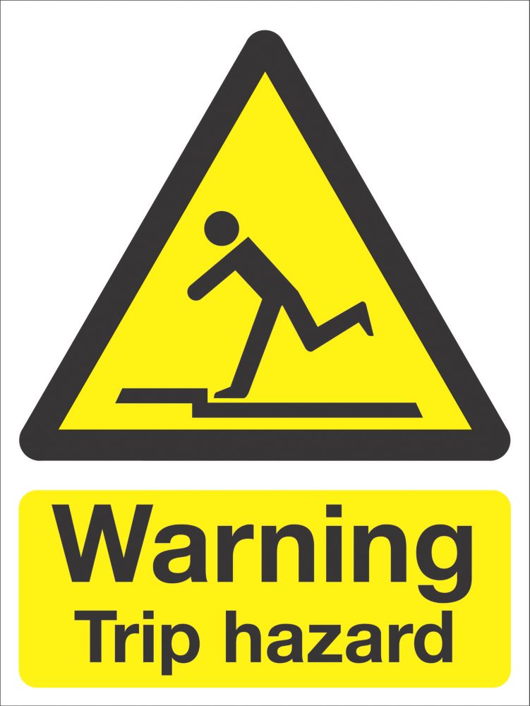 Image of "Warning Trip Hazard" Sign 210mm x 148mm 
