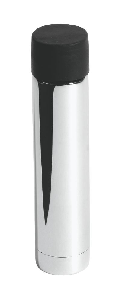 Image of Cylinder Projection Door Stops with Concealed Fixings 16 x 70mm Polished Chrome 2 Pack 