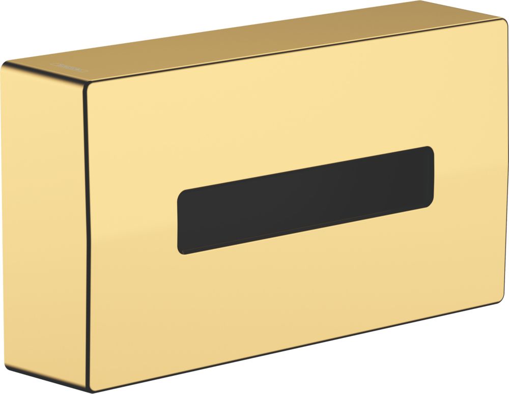 Image of Hansgrohe AddStoris Tissue Box Polished Gold Optic 