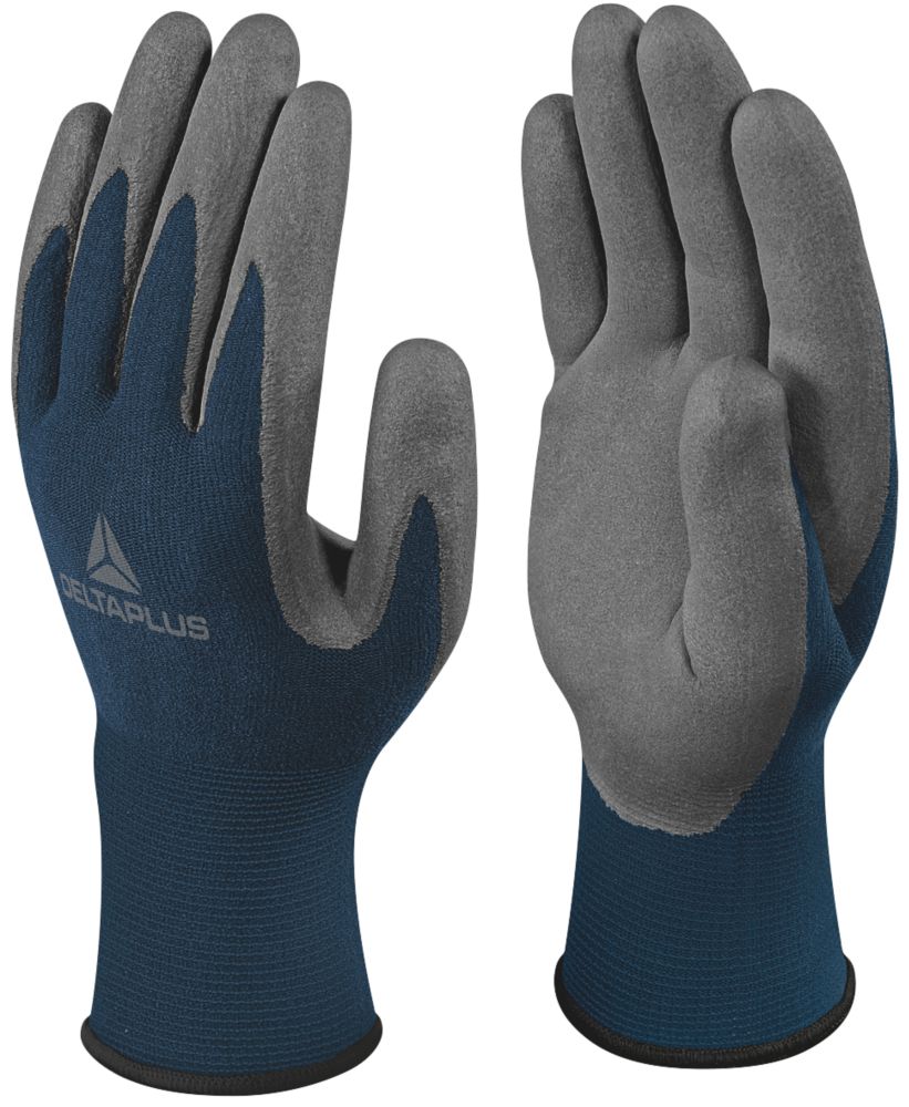 Image of Delta Plus VV811 Safe & Strong Versatile Handling Gloves Blue / Grey Large 
