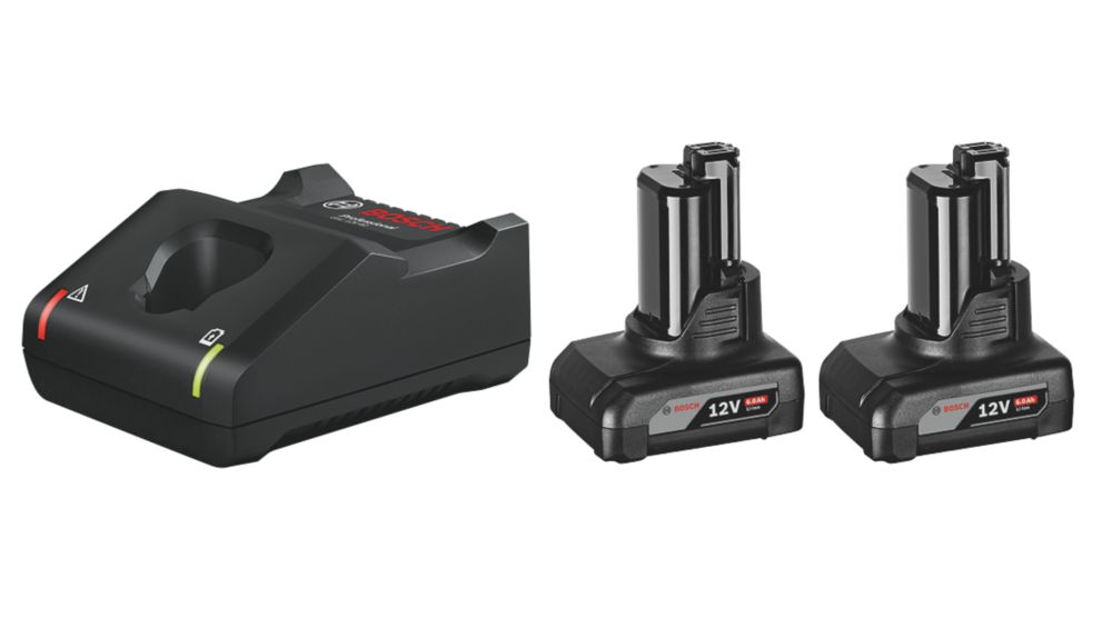 Image of Bosch Professional 12V 6.0Ah Li-Ion Coolpack Batteries & Charger 