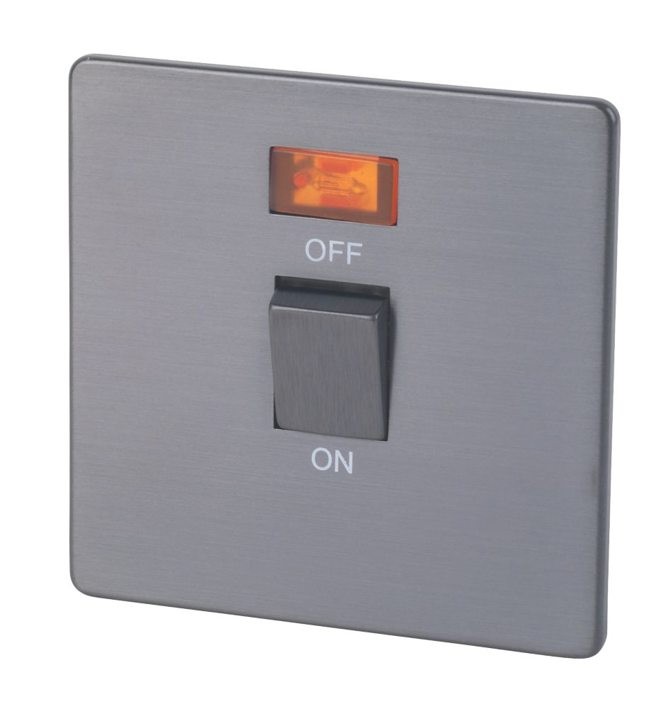 Image of LAP 20A 1-Gang DP Control Switch Slate-Effect with Neon 