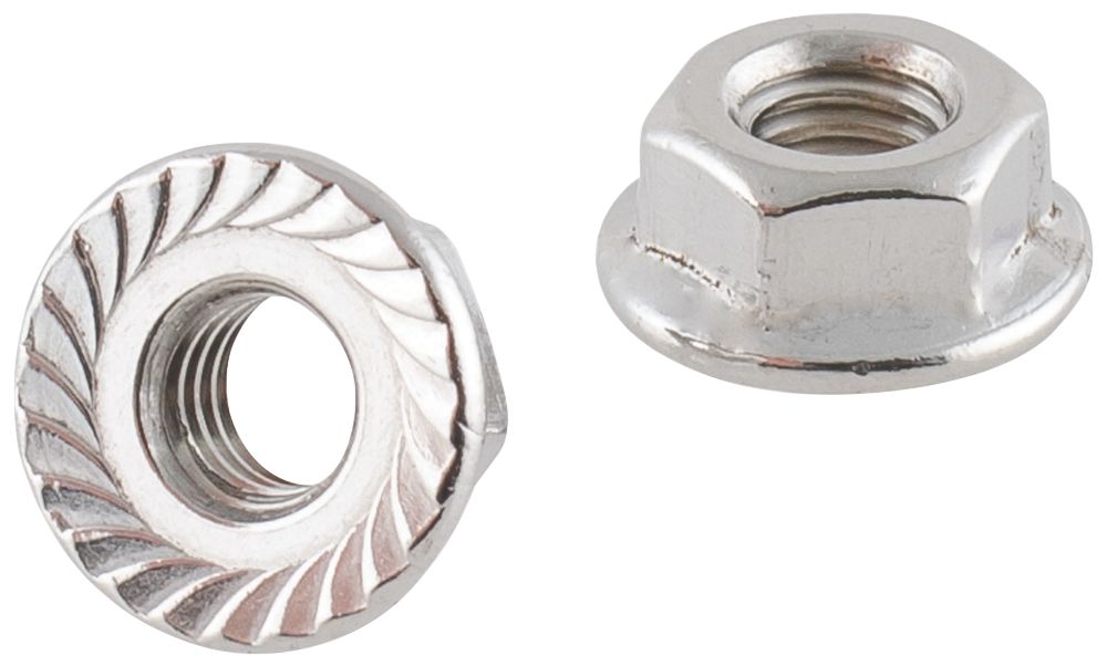 Image of Easyfix A2 Stainless Steel Flange Head Nuts M6 100 Pack 