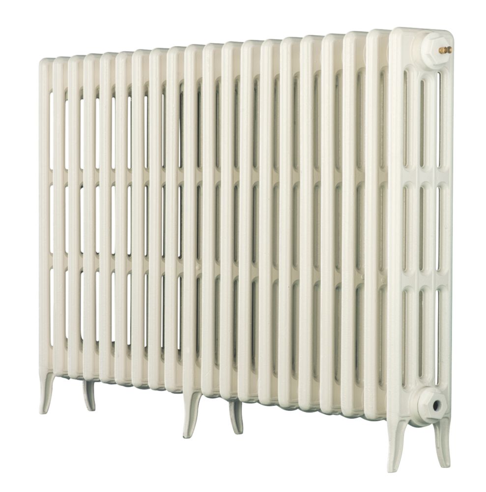 Image of Arroll Neo-Classic 4-Column Cast Iron Radiator 760mm x 634mm White 3101BTU 