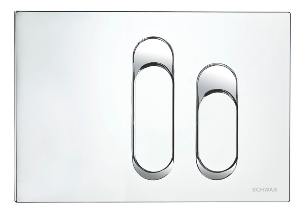 Image of Fluidmaster Schwab Dura 634691 Dual-Flush Flushing Plate Matt Chrome 