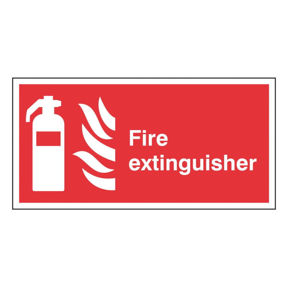 Image of Non Photoluminescent "Fire Extinguisher" Sign 100mm x 200mm 