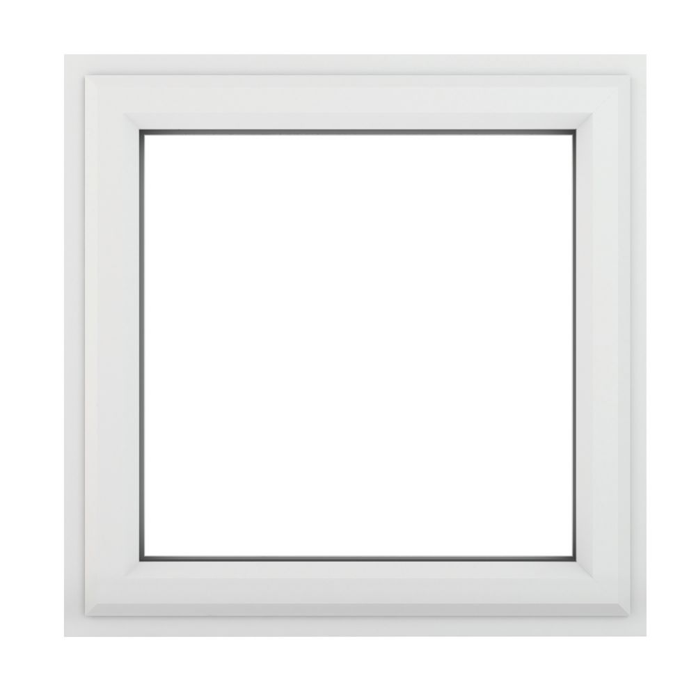 Image of Crystal Top Opening Clear Double-Glazed Casement White uPVC Window 610mm x 610mm 