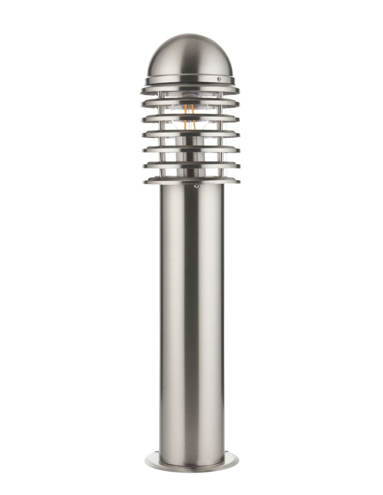 Image of LAP Shutter 650mm Outdoor Post Light Brushed Stainless Steel 