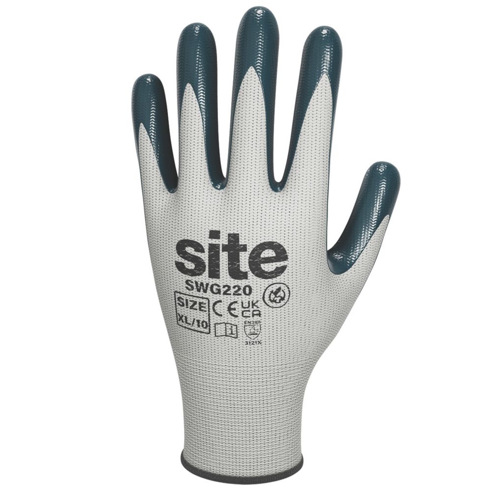 Image of Site SWG220 Gloves White/Blue X Large 