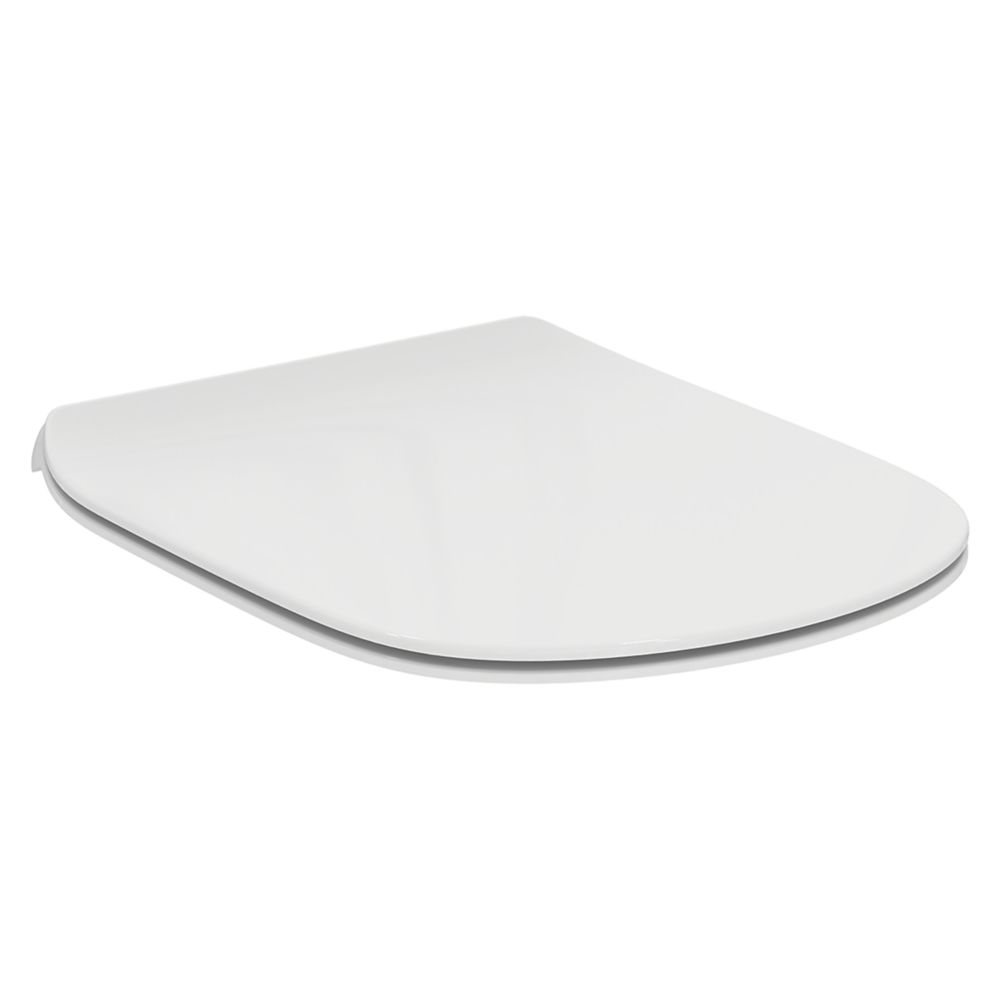 Image of Ideal Standard Tesi Standard Closing Toilet Seat & Cover Duraplast White 