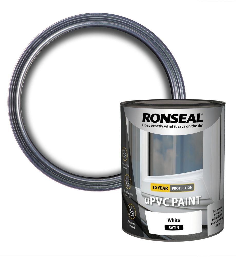 Image of Ronseal uPVC Paint White 750ml 