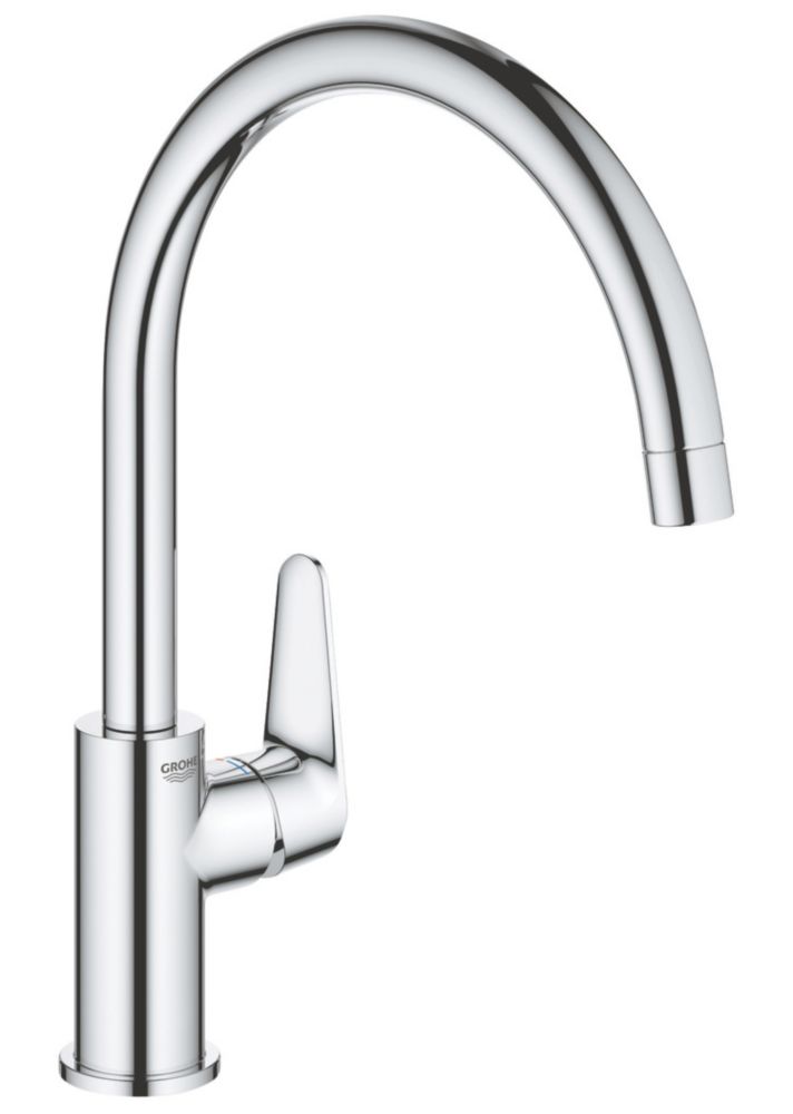 Image of Grohe Bau Curve Kitchen Mono Mixer Tap Chrome 