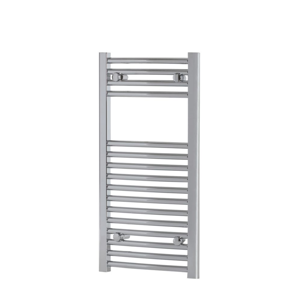 Image of Flomasta Curved Towel Radiator 800mm x 400mm Chrome 764BTU 