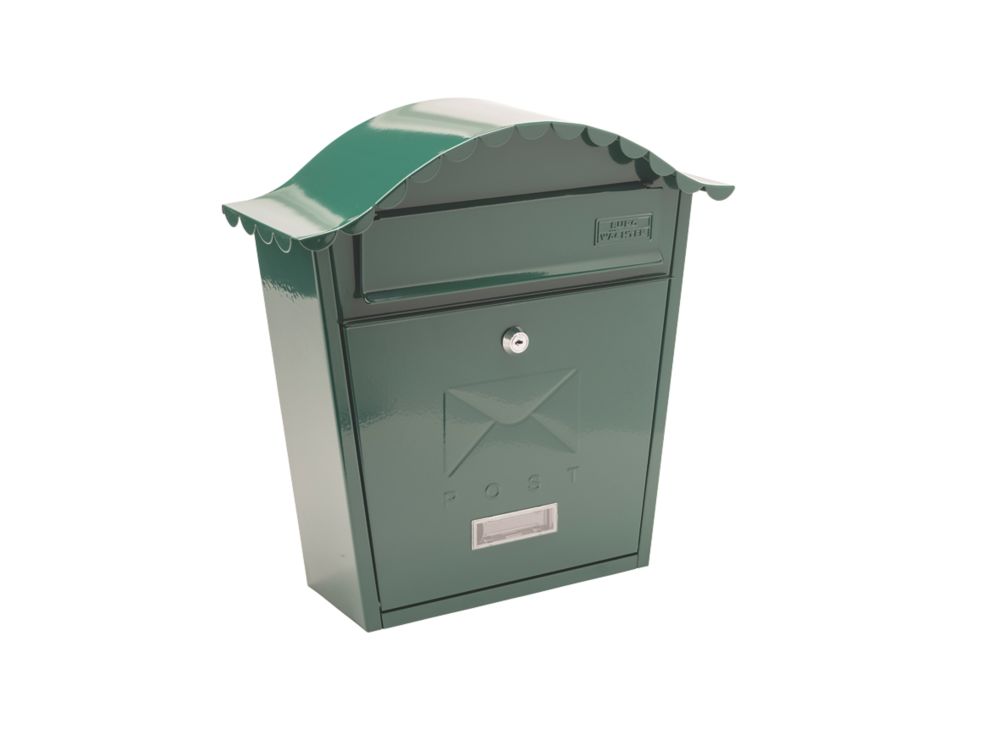 Image of Burg-Wachter Classic Post Box Green Powder-Coated 