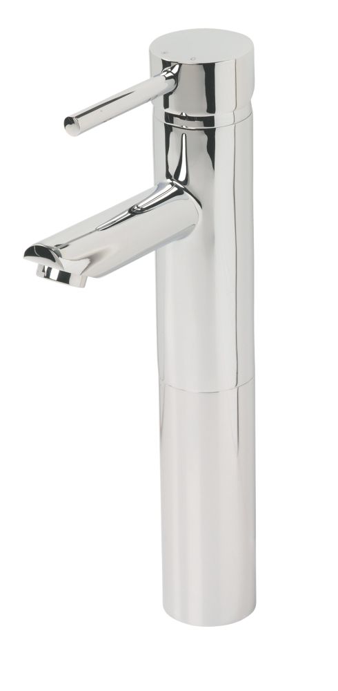 Image of Swirl Essential Bathroom Basin Tall Mono Mixer Tap with Clicker Waste Chrome 